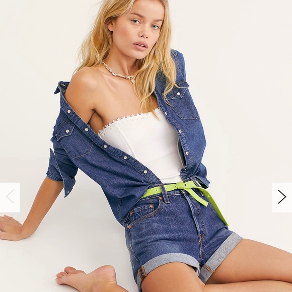 Levi’s 501 High Waisted Denim Shorts, 27 - Picture 1 of 3